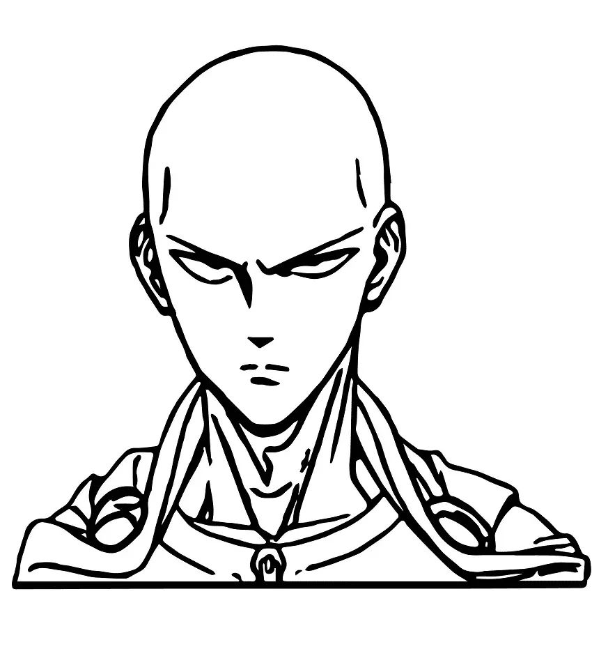 Çocuklar İçin One Punch Man Boyama Sayfaları 