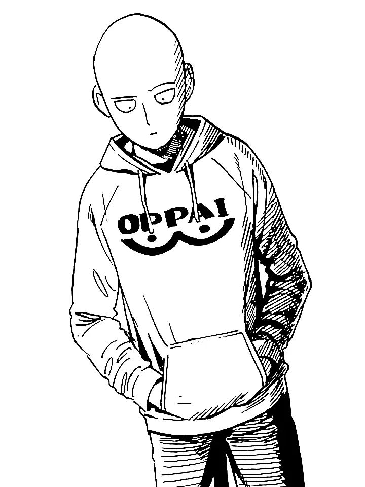Çocuklar İçin One Punch Man Boyama Sayfaları 