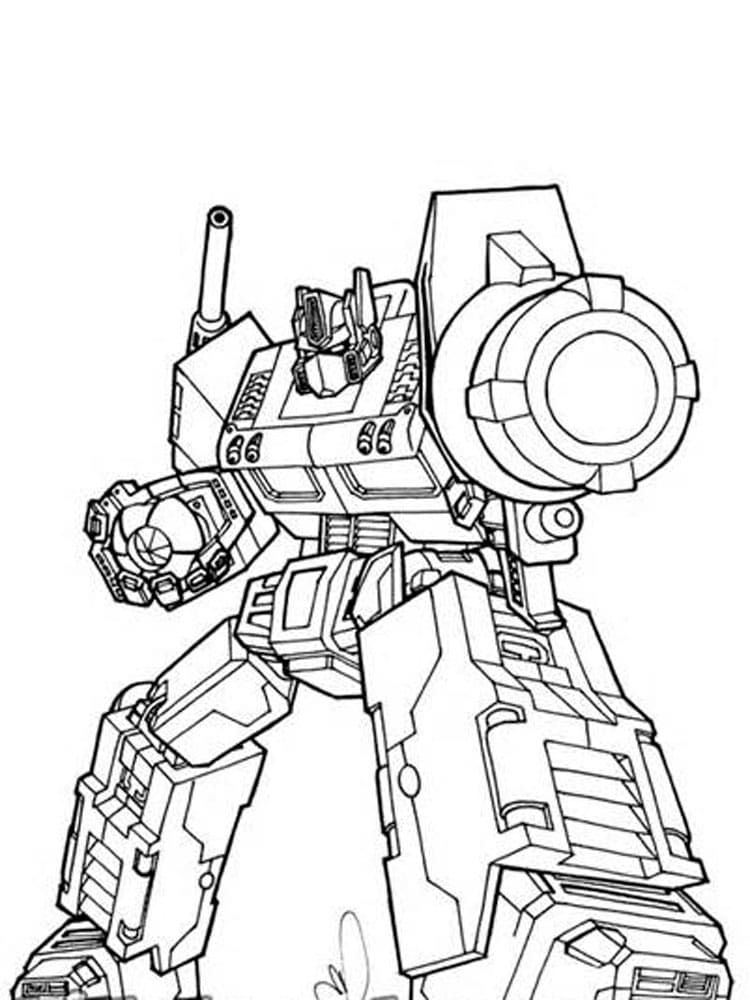 Çocuklar İçin Optimus Prime Boyama Sayfaları 
