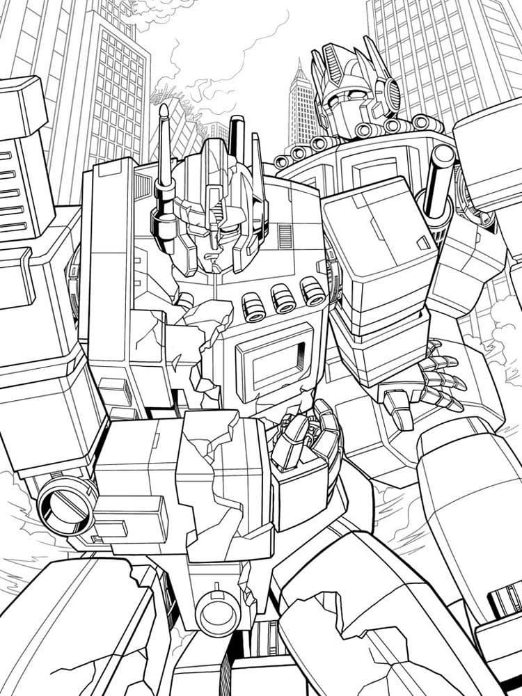 Çocuklar İçin Optimus Prime Boyama Sayfaları 