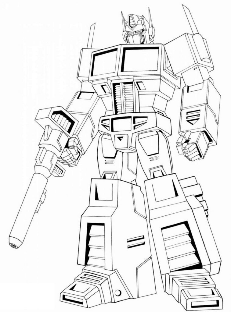 Çocuklar İçin Optimus Prime Boyama Sayfaları 