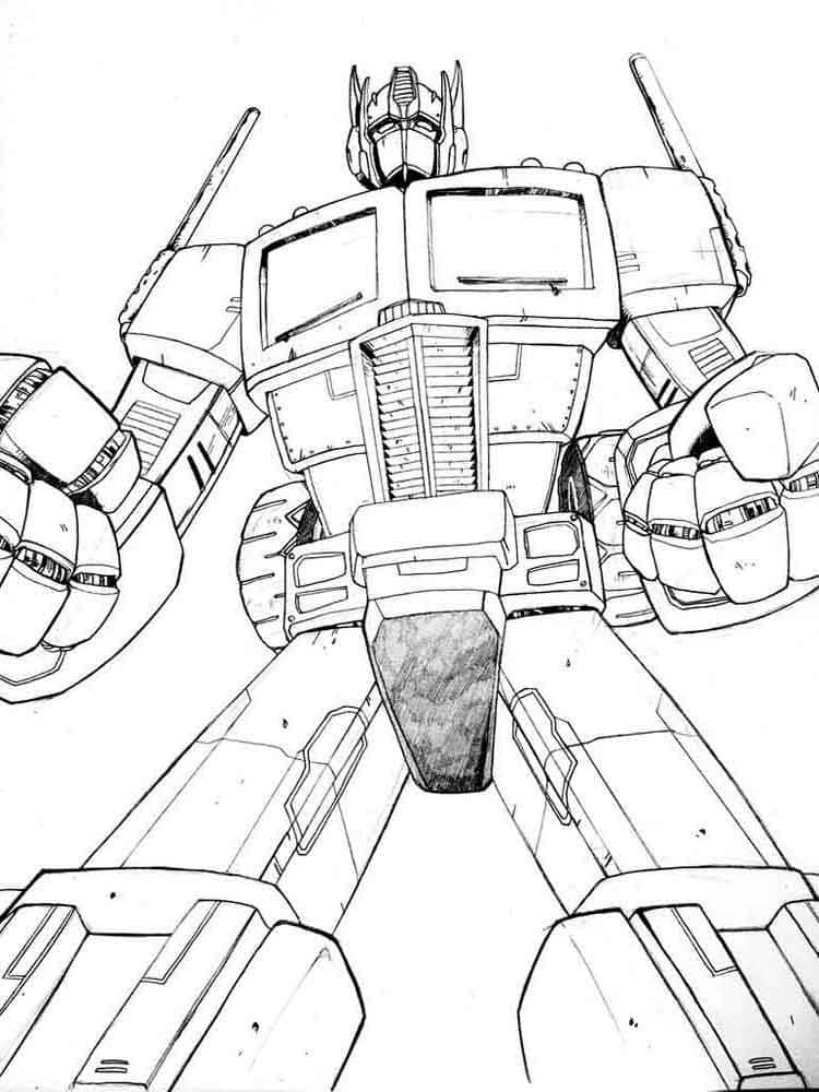 Çocuklar İçin Optimus Prime Boyama Sayfaları 
