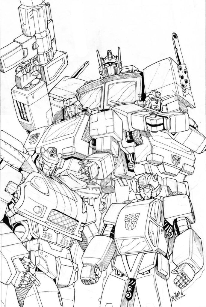 Çocuklar İçin Optimus Prime Boyama Sayfaları 