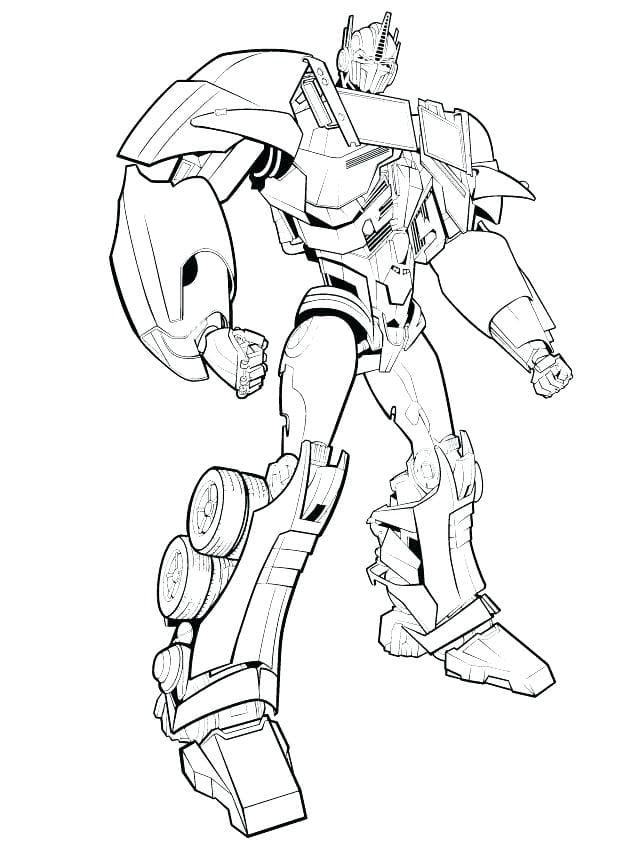 Çocuklar İçin Optimus Prime Boyama Sayfaları 