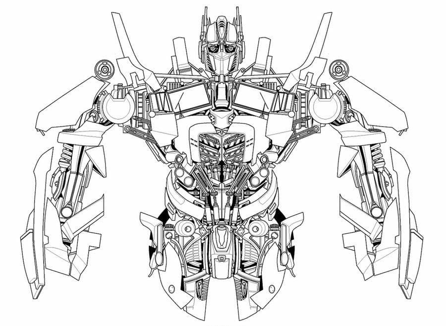 Çocuklar İçin Optimus Prime Boyama Sayfaları 