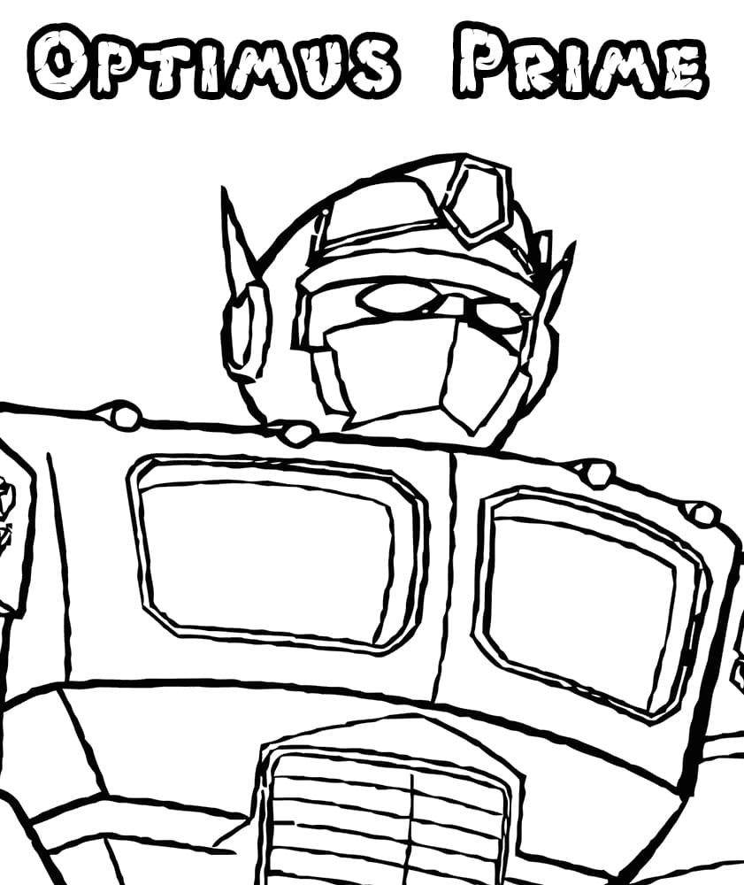 Çocuklar İçin Optimus Prime Boyama Sayfaları 
