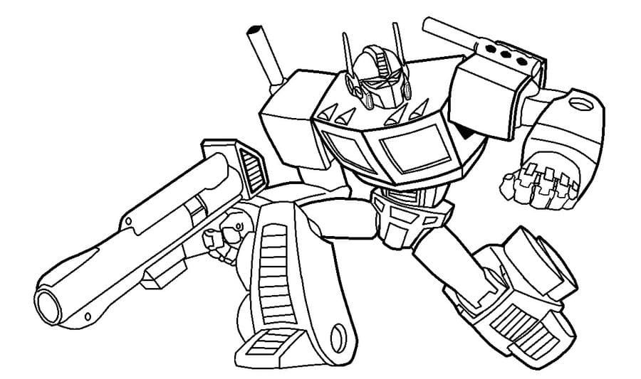 Çocuklar İçin Optimus Prime Boyama Sayfaları 