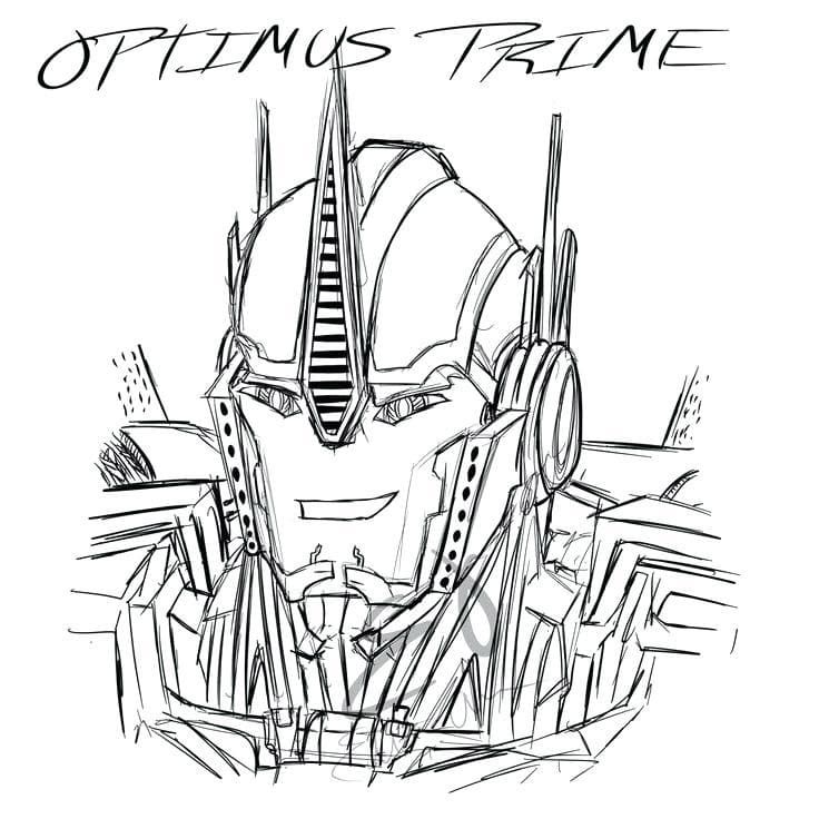 Çocuklar İçin Optimus Prime Boyama Sayfaları 