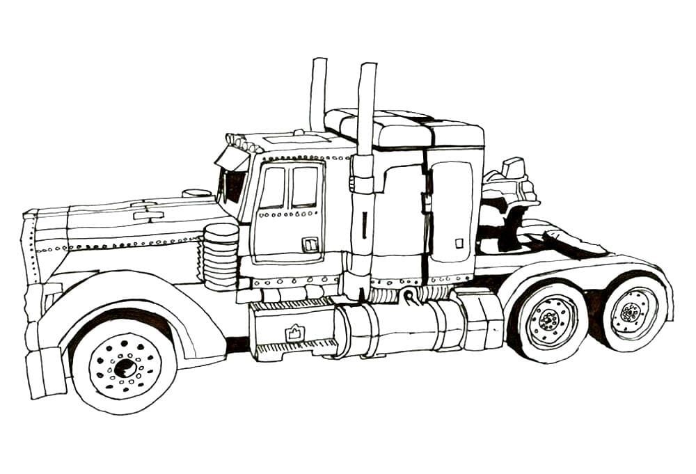 Çocuklar İçin Optimus Prime Boyama Sayfaları 