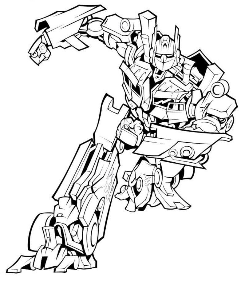Çocuklar İçin Optimus Prime Boyama Sayfaları 