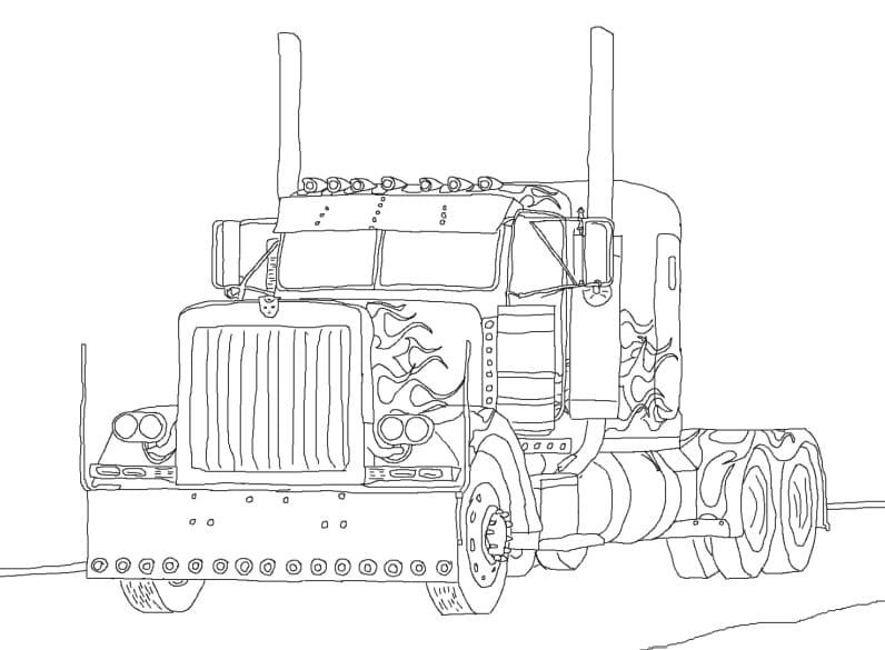 Çocuklar İçin Optimus Prime Boyama Sayfaları 