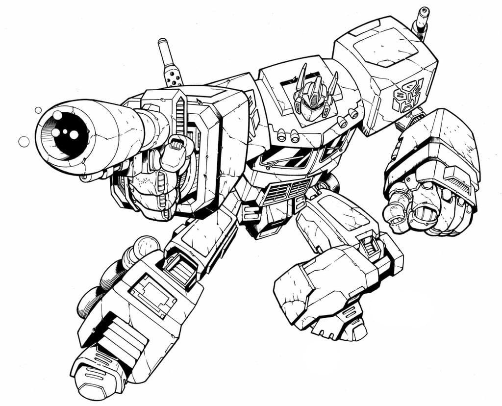 Çocuklar İçin Optimus Prime Boyama Sayfaları 