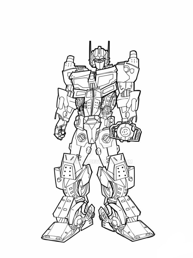Çocuklar İçin Optimus Prime Boyama Sayfaları 