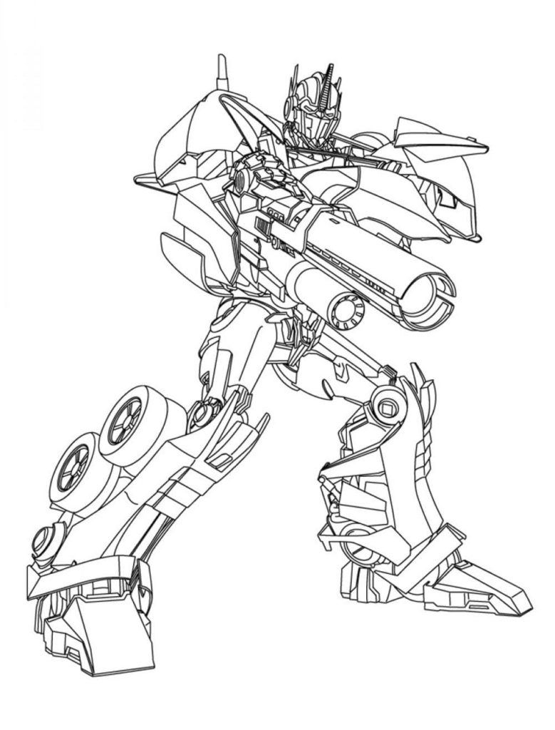 Çocuklar İçin Optimus Prime Boyama Sayfaları 