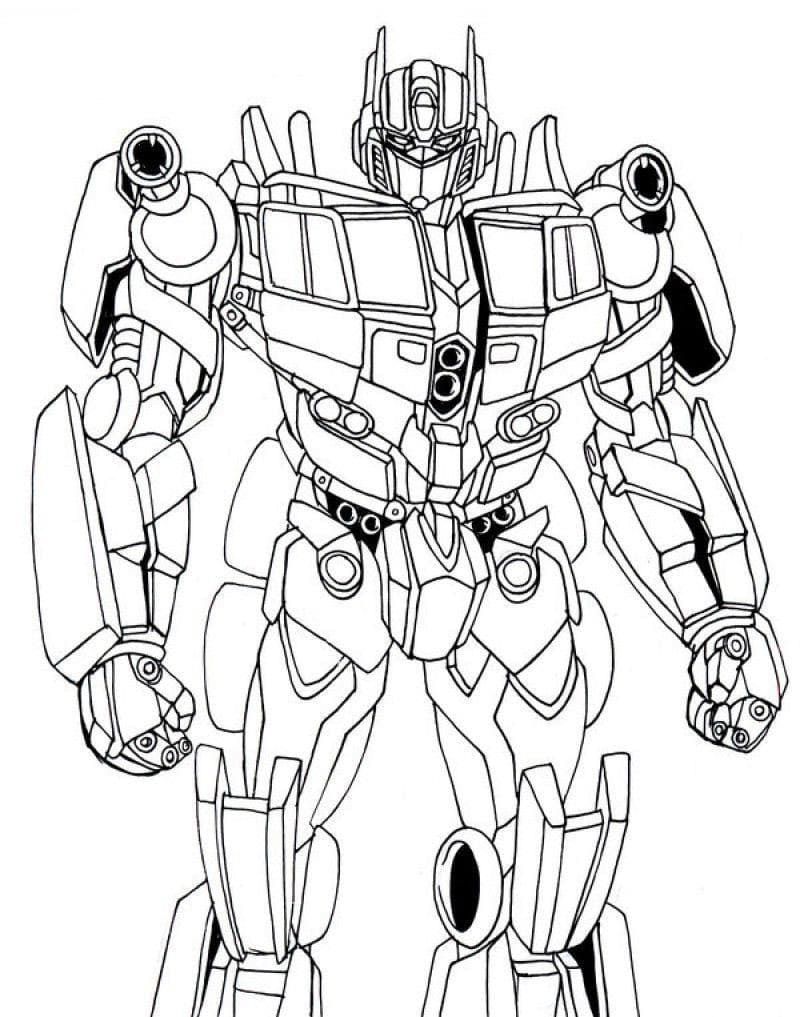 Çocuklar İçin Optimus Prime Boyama Sayfaları 