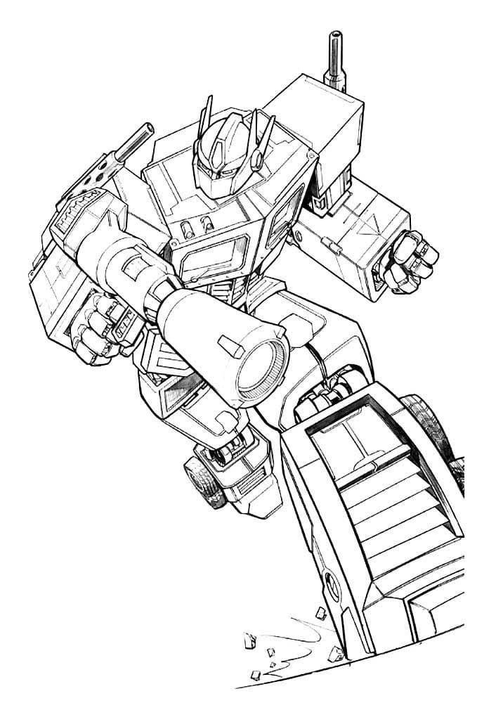 Çocuklar İçin Optimus Prime Boyama Sayfaları 