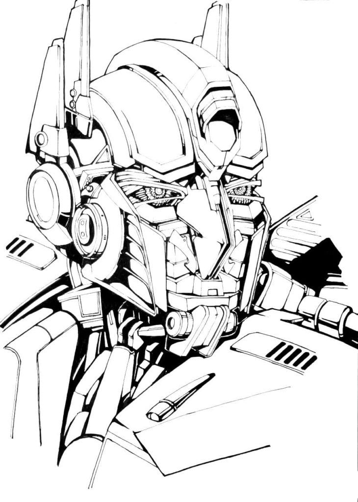 Çocuklar İçin Optimus Prime Boyama Sayfaları 