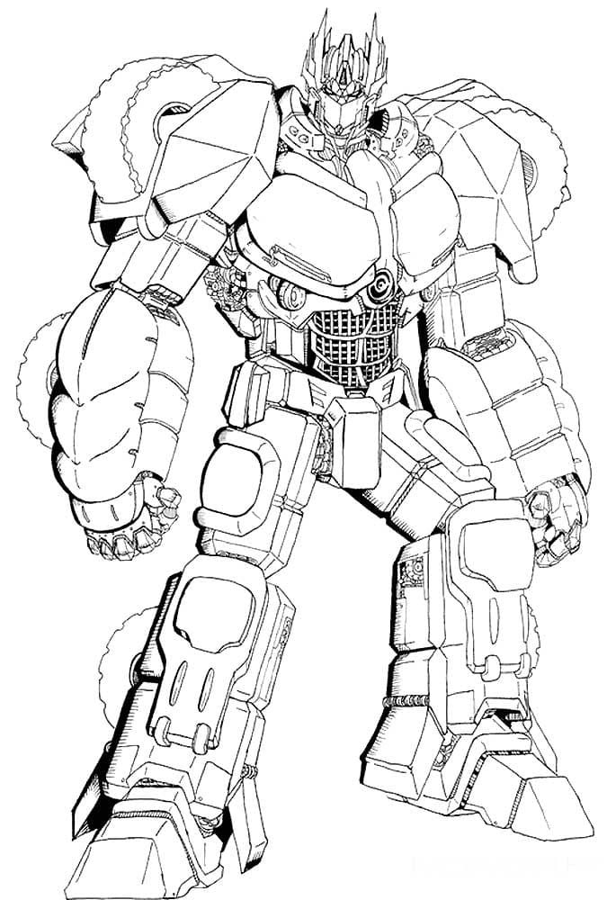 Çocuklar İçin Optimus Prime Boyama Sayfaları 