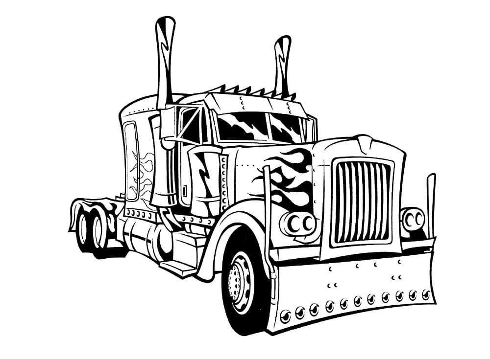 Çocuklar İçin Optimus Prime Boyama Sayfaları 