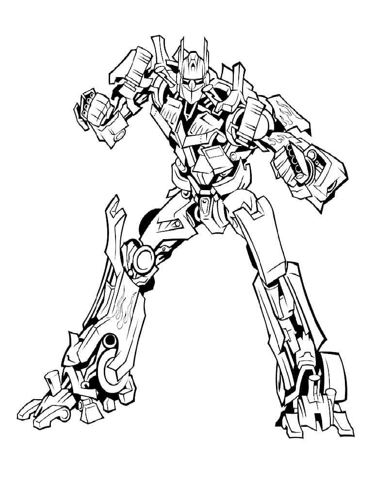 Çocuklar İçin Optimus Prime Boyama Sayfaları 