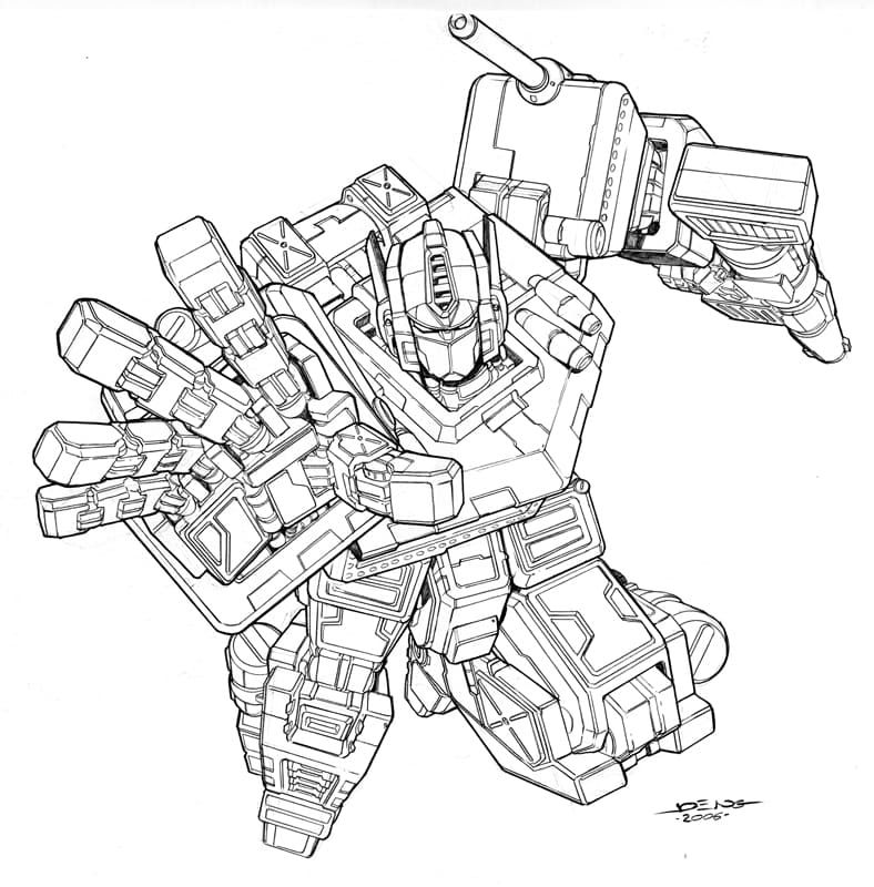 Çocuklar İçin Optimus Prime Boyama Sayfaları 