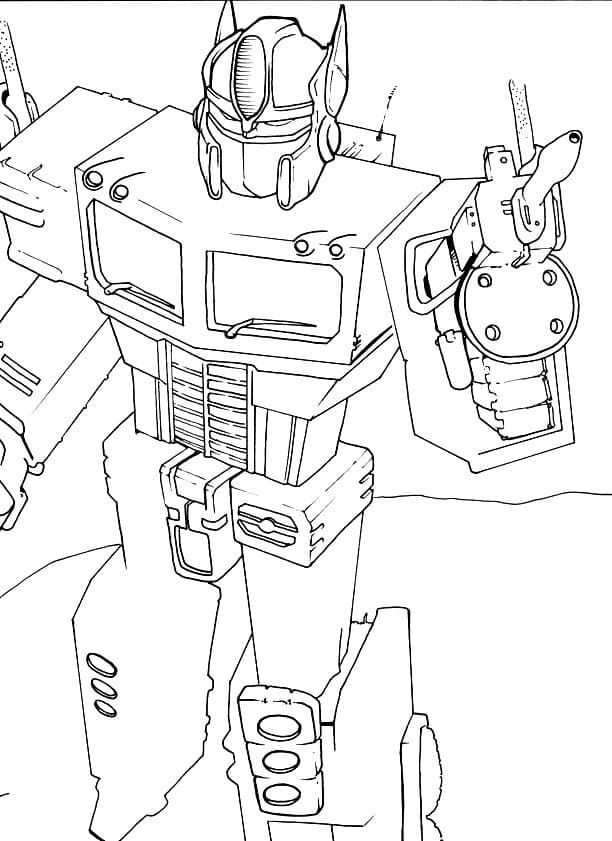 Çocuklar İçin Optimus Prime Boyama Sayfaları 