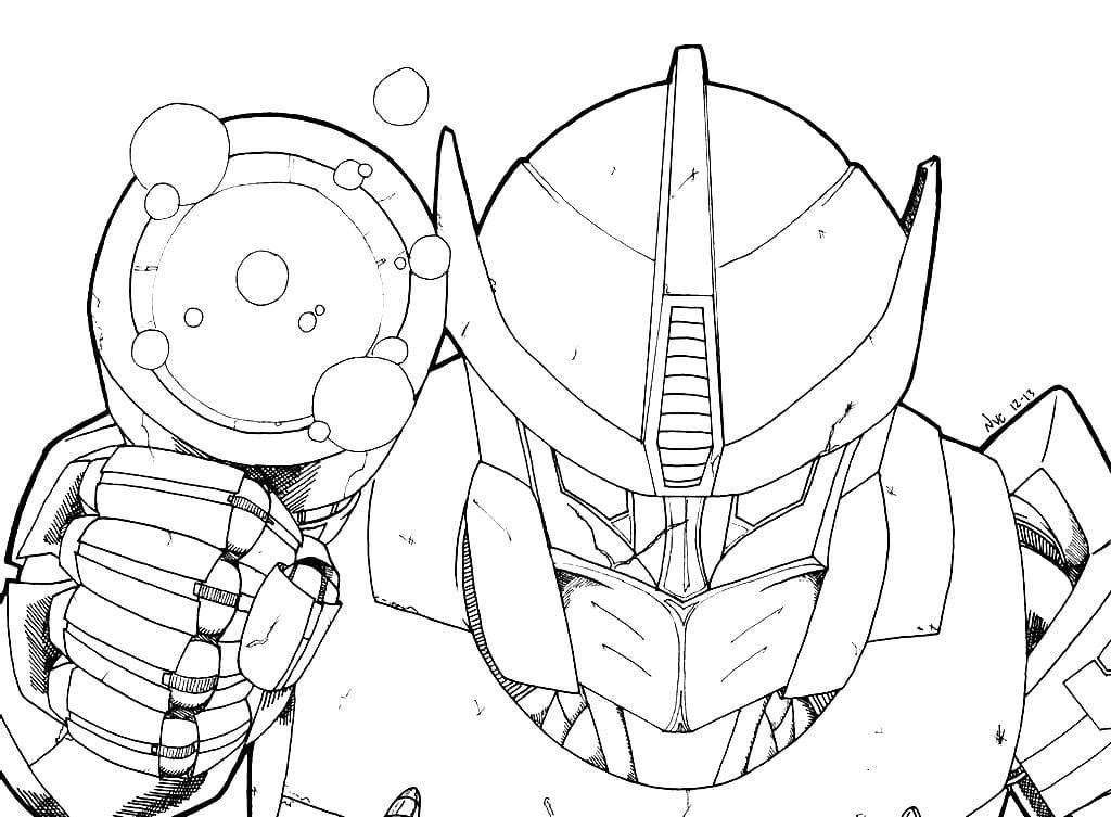 Çocuklar İçin Optimus Prime Boyama Sayfaları 
