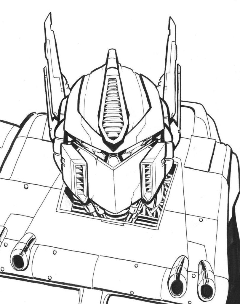 Çocuklar İçin Optimus Prime Boyama Sayfaları 