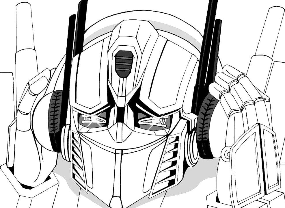 Çocuklar İçin Optimus Prime Boyama Sayfaları 
