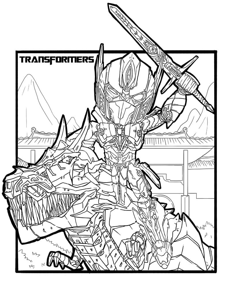 Çocuklar İçin Optimus Prime Boyama Sayfaları 