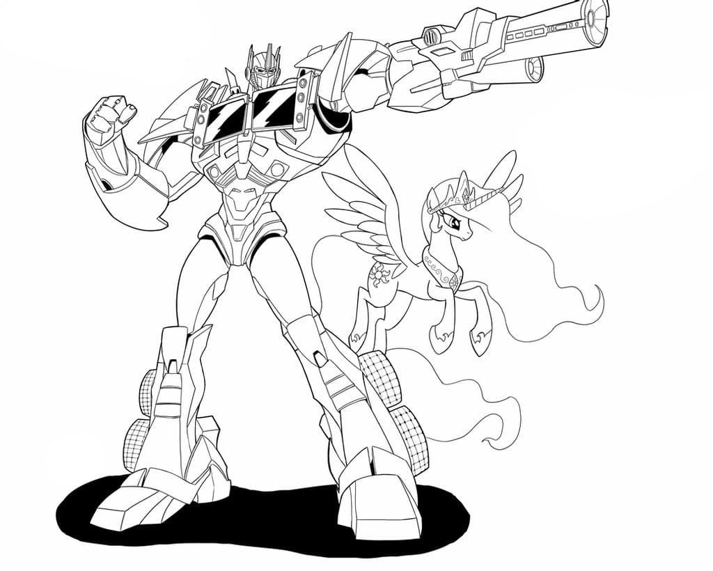 Çocuklar İçin Optimus Prime Boyama Sayfaları 