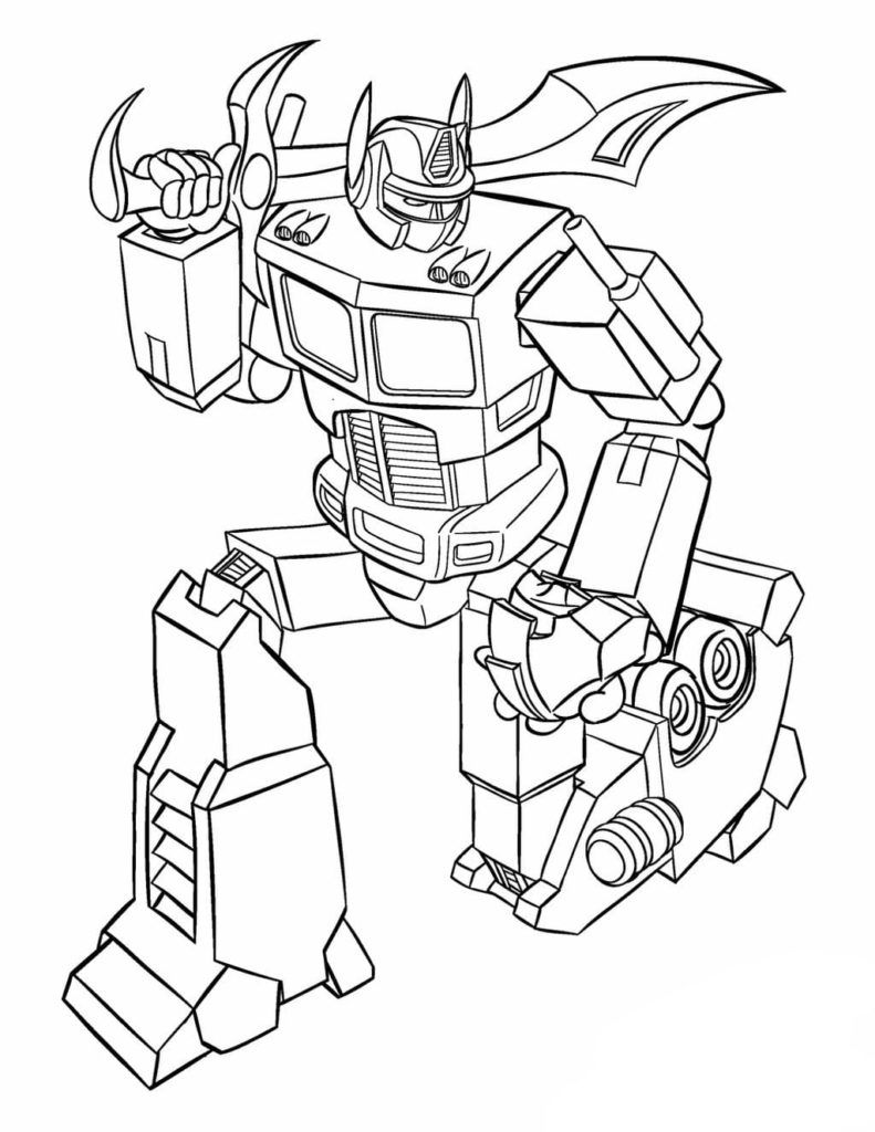 Çocuklar İçin Optimus Prime Boyama Sayfaları 
