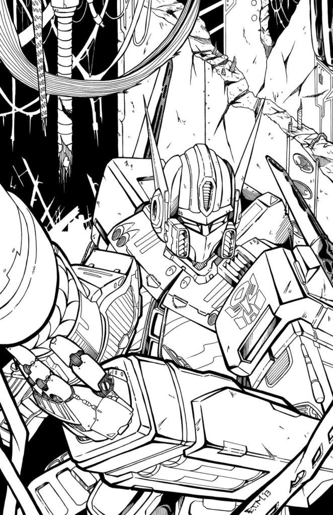 Çocuklar İçin Optimus Prime Boyama Sayfaları 