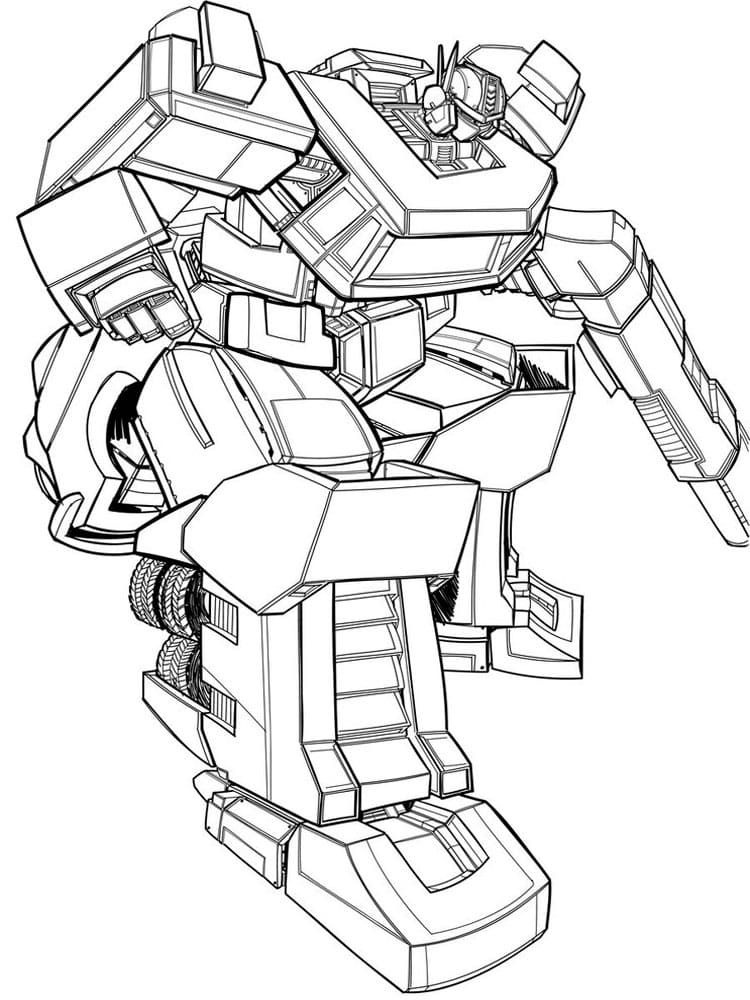 Çocuklar İçin Optimus Prime Boyama Sayfaları 