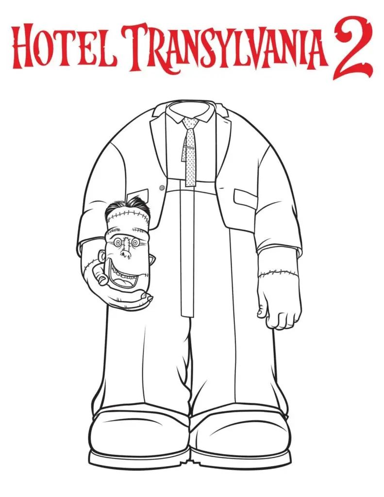 Çocuklar İçin Otel Transylvania Boyama Sayfaları 