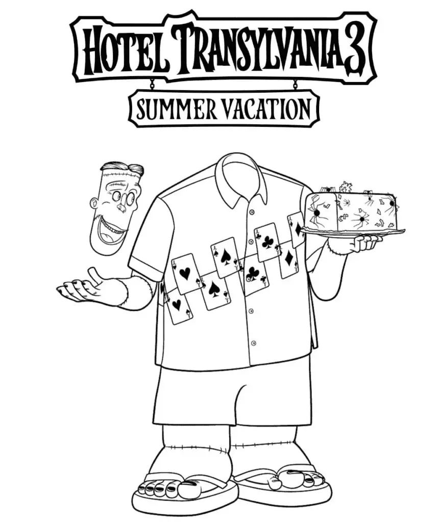 Çocuklar İçin Otel Transylvania Boyama Sayfaları 