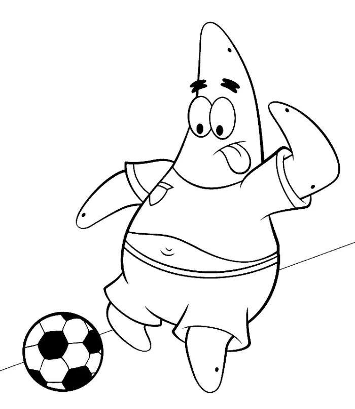 Çocuklar İçin Patrick Star Boyama Sayfaları 