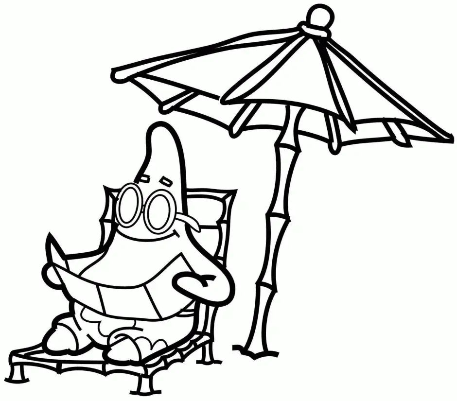 Çocuklar İçin Patrick Star Boyama Sayfaları 