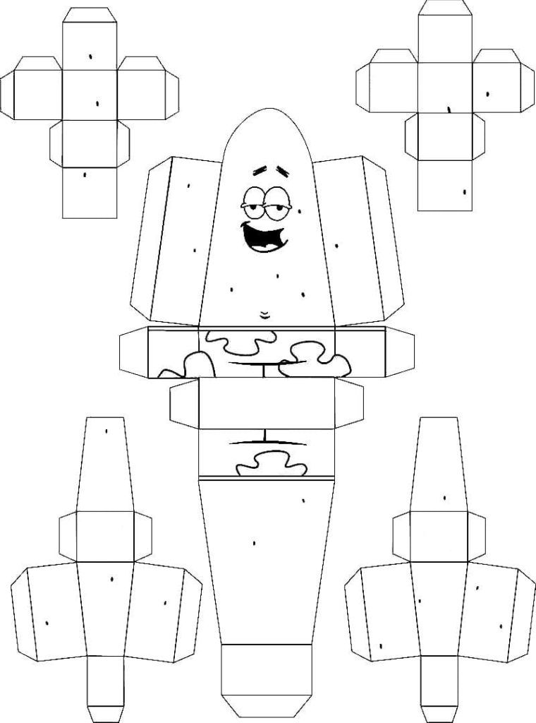 Çocuklar İçin Patrick Star Boyama Sayfaları 