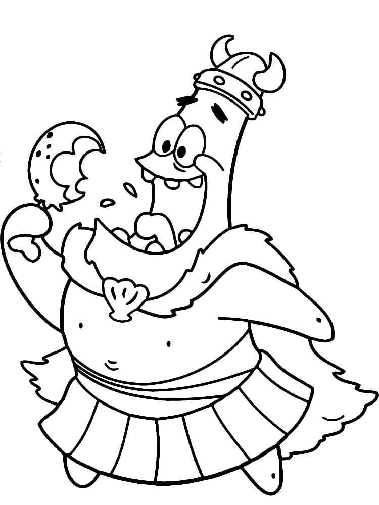 Çocuklar İçin Patrick Star Boyama Sayfaları 