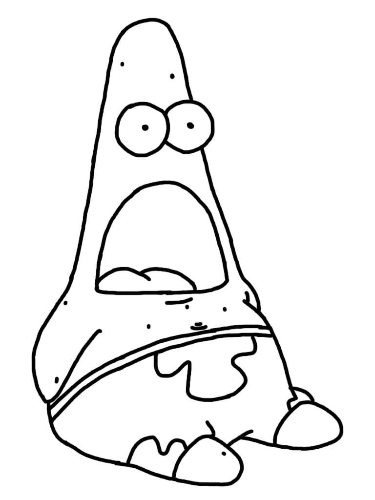 Çocuklar İçin Patrick Star Boyama Sayfaları 
