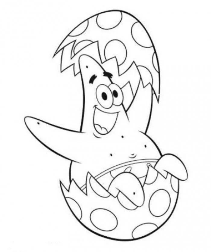 Çocuklar İçin Patrick Star Boyama Sayfaları 