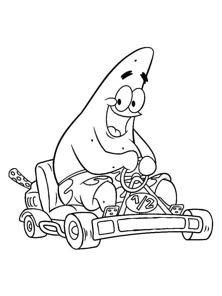 Çocuklar İçin Patrick Star Boyama Sayfaları 