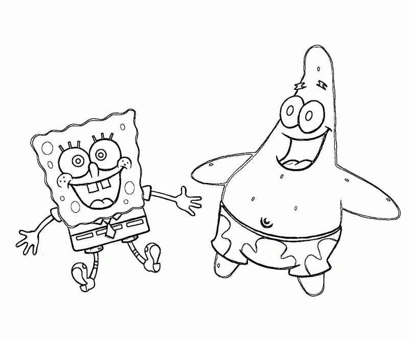Çocuklar İçin Patrick Star Boyama Sayfaları 