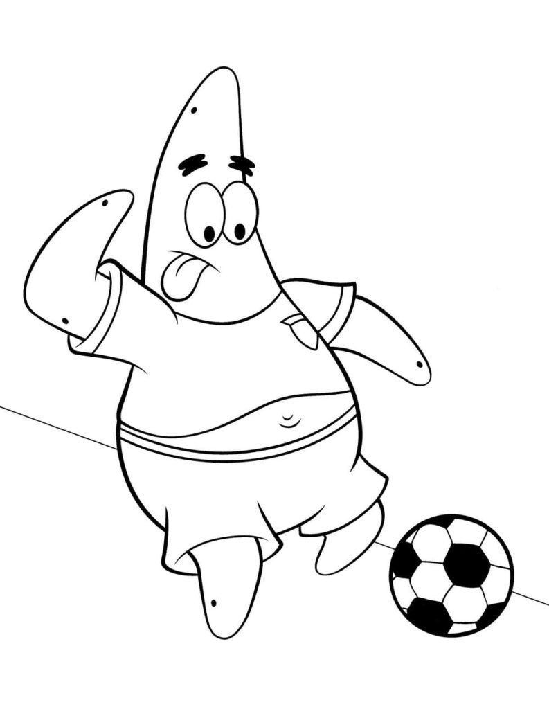 Çocuklar İçin Patrick Star Boyama Sayfaları 