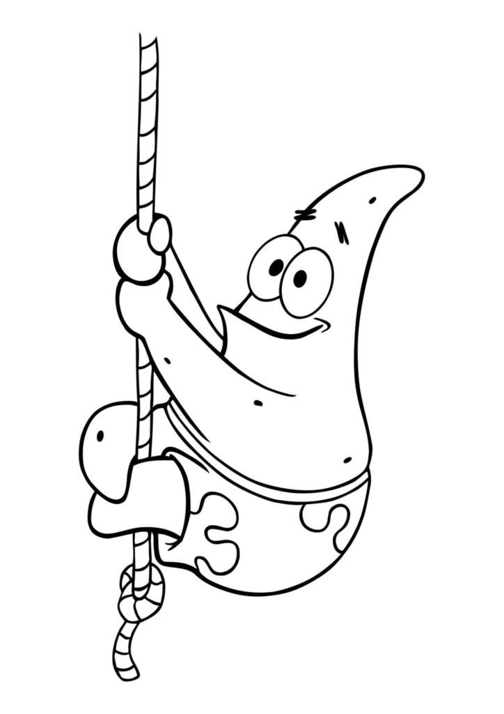 Çocuklar İçin Patrick Star Boyama Sayfaları 