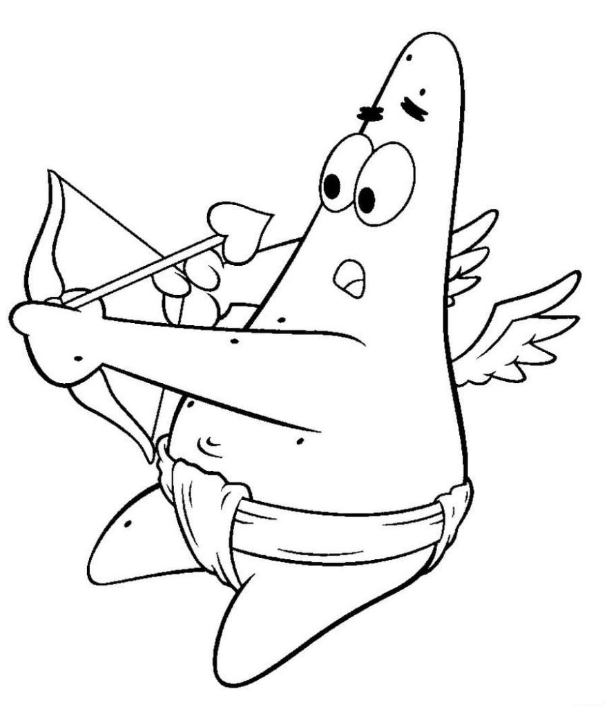 Çocuklar İçin Patrick Star Boyama Sayfaları 