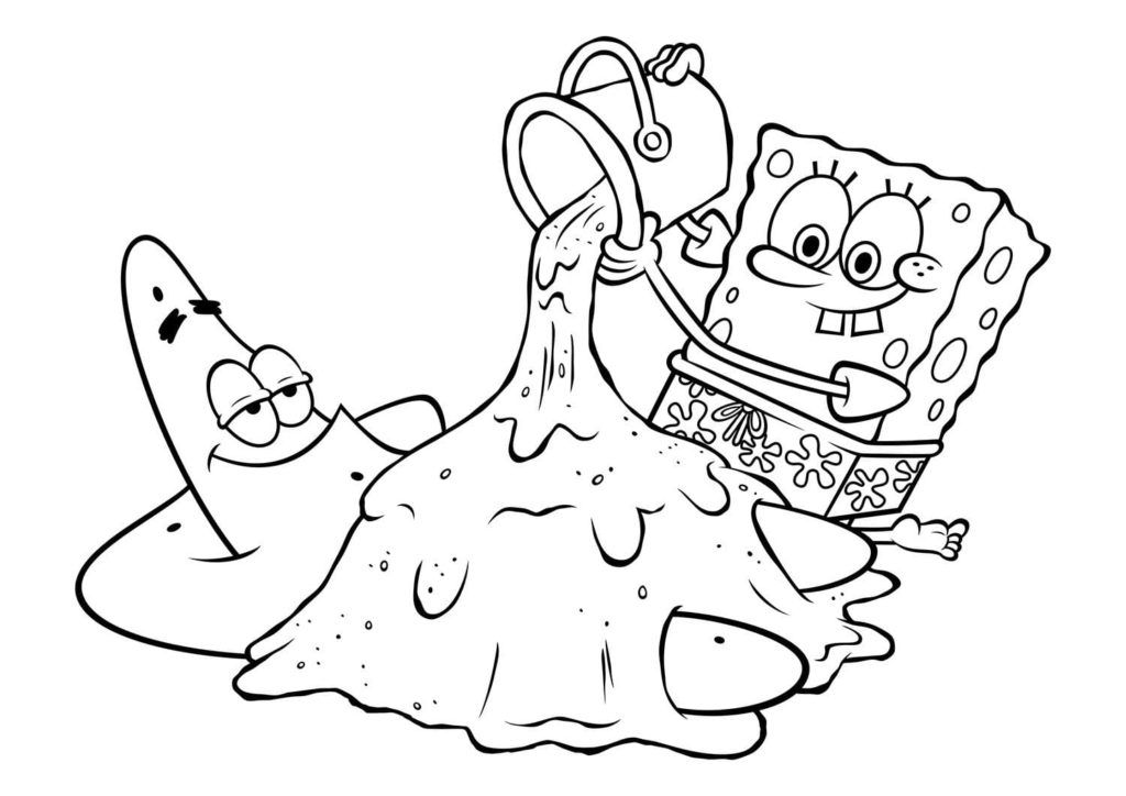 Çocuklar İçin Patrick Star Boyama Sayfaları 