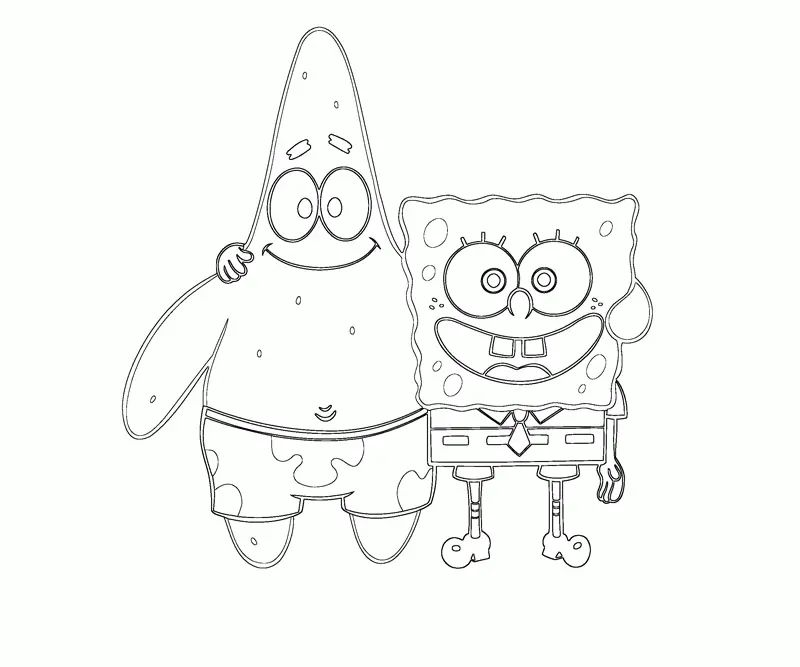 Çocuklar İçin Patrick Star Boyama Sayfaları 