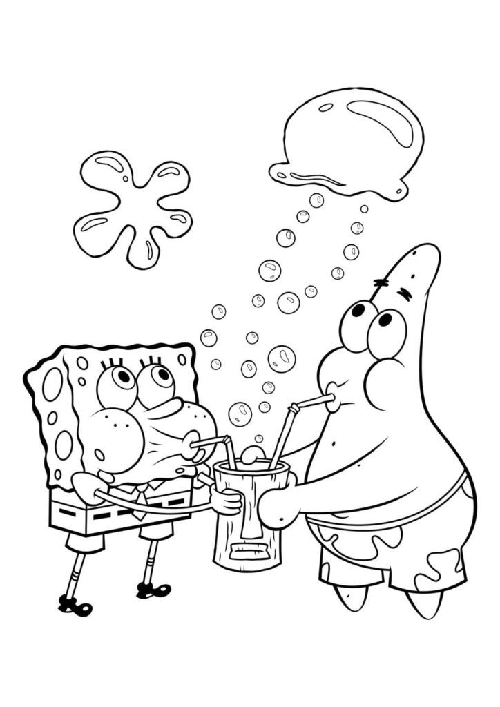 Çocuklar İçin Patrick Star Boyama Sayfaları 